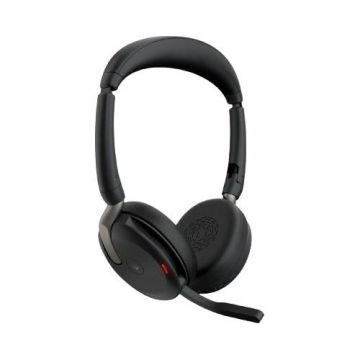 Casti Call Center Jabra Evolve2 65 Flex Link380c MS, Stereo, Microfon, ANC, USB Wireless, Bluetooth (Negru)