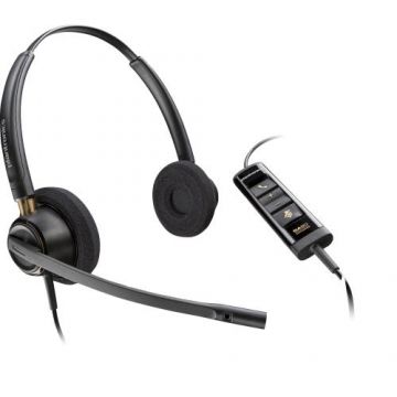 Casti call center Poly EncorePro 525 MS, Cu fir (Negru)