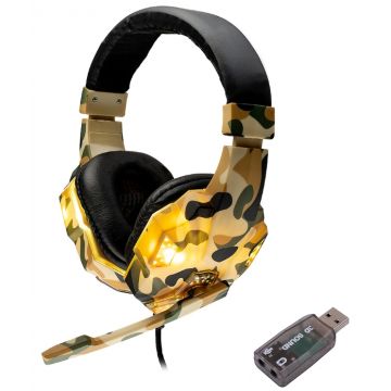 Casti Gaming Spacer Camo USB
