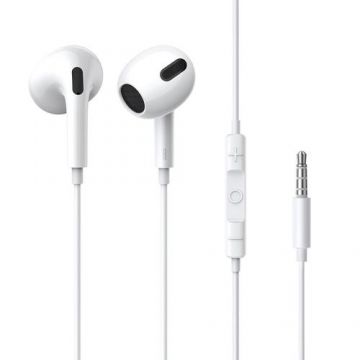 Casti Stereo Baseus Encok H17, Microfon, Jack 3.5mm, 1.1m (Alb)