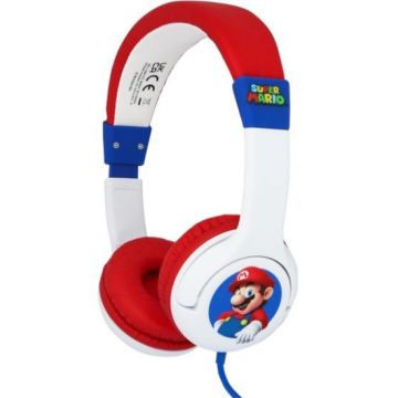 Casti stereo OTL SM1107 Super Mario, Pentru copii, Cu fir (Multicolor)