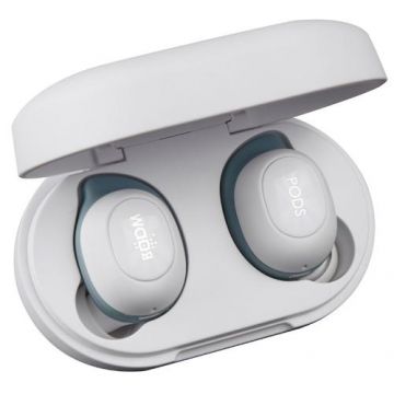 Casti True Wireless Boompods Boombuds GS, Bluetooth, Autonomie 5 ore, Microfon, Waterproof IPX5 (Alb)