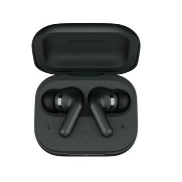 Casti True Wireless Motorola MOTO Buds+ Flute, Bluetooth, In-Ear, Dolby Atmos, Smart ANC, Rezistenta la apa (Negru)