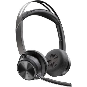 Casti Voyager Focus 2 Microsoft Teams Certified Wireless Negru
