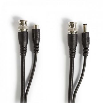 Cablu BNC + alimentare DC 50m, Nedis CCTVCA10BK500
