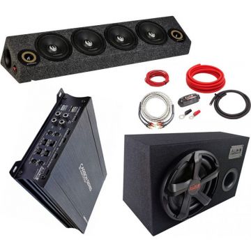 PICNIC POKET SOUND Centru audio incinta Phoenix Gold ZPROB654 + Subwooferul auto incinta CARBON 12 BR + Statie CARBON-250.4 + Cablaj