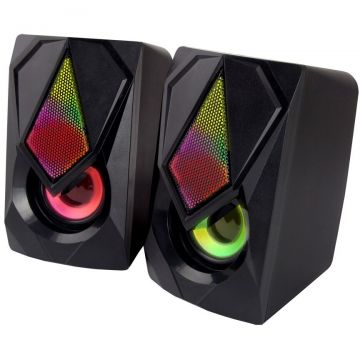 Boxe EGS102 2.0 USB LED 5W Negru