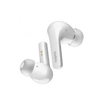 Casti Telefon Noise Cancelling  Bluetooth Incarcare Wireless Alb