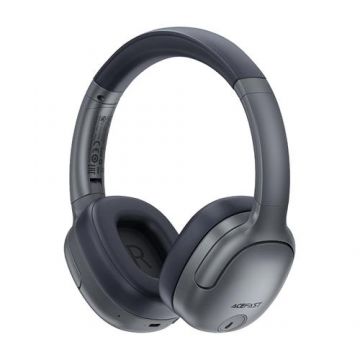 Casti Stereo Wireless Acefast H2, Bluetooth 5.3, ANC, Autonomie 80 ore, Difuzor 40 mm, Microfon (Negru)