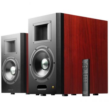 edifier Boxe Airpulse A300 PRO, 2.0, 260W, HiFi, Bluetooth, USB, Optical, Analog balansat tip XLR, Telecomanda, Maro