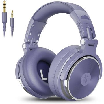 ONEODIO Casca OneOdio cu fir detasabil, tip over ear, utilizare profesionala, DJ, conectare prin Jack 3.5 mm | Jack 6.35 mm, difuzor 50 mm, impedanta 32 Ohm, albastru deschis, Pro10-Light-Blue
