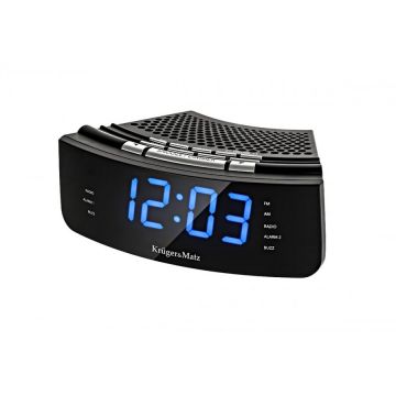 Radio KM0813 cu Ceas si Alarma Negru