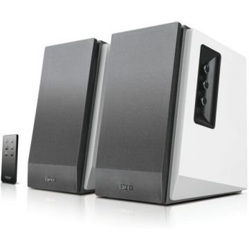 Boxe 2.0 RMS:  66W (2 x 15W + 2 x 18W) Bluetooth Telecomanda Wireless Dual RCA Alb/Argintiu