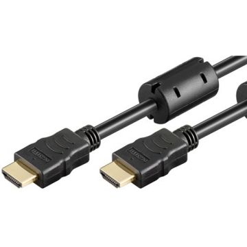 cablu hdmi tata - hdmi tata cu ethernet contacte aurite 15m goobay