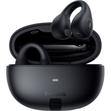 Casti AirGo AS01 Open-Ear TWS Buetooth 5.3 Microfon Pe Casca Negru