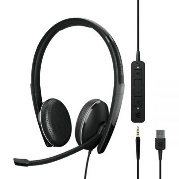 Casti Audio cu Fir ADAPT 165T USB II - 1000902 Microfon Certificare Microsoft Teams Negru