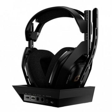 Casti Gaming Astro A50 939-001676 Wireless cu Statie de Baza Compatibile cu PC / Mac Negru