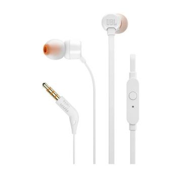 Casti In-Ear JBL T160 cu fir, Microfon, Jack 3.5 mm, Alb