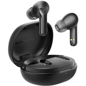 Casti TWS IPX4 SoundPeats ANC 25dB USB-C Bluetooth Negru