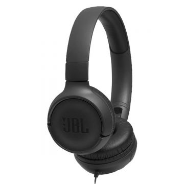 Casti On-Ear JBL Tune 500, Cu fir, Negru