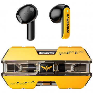 Casti TF-T01 AAC TWS Bluetooth 5.3 Galben