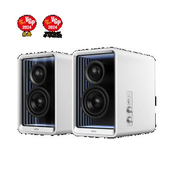 Boxe EDIFIER 2.0 QR65-WT, 70W (2 x 15W, 2 x 20W), Bluetooth 5.3, USB-C, USB-A, AUX, sub-out, GaN charger 65W (Alb)