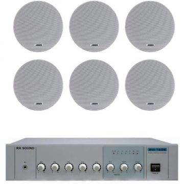 DSPPA Pachet Sonorizare cu amplificator 60W RH SOUND BW160 si  6 boxe tavan DSPPA DSP5011