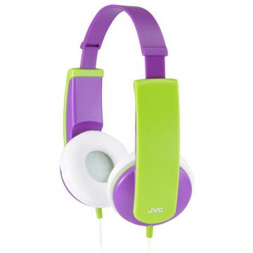 JVC Casti audio copii JVC, HA-KD5-V, Violet/Verde (HA-KD5-V-E)