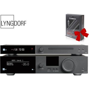 Lyngdorf Pachet cu amplificator  Lyngdorf TDAI-3400 2x200W si CD Player CD-2 + cablu AQ Coax Carbon GRATIS