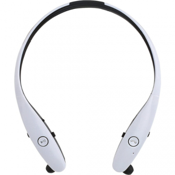 Casti alergare Livoo TES165, Bluetooth, Microfon, Control remote (Alb)