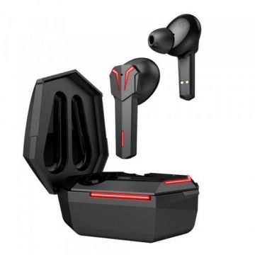 Casti True Wireless Art AP-TW-G10 Gaming, Bluetooth, Microfon, Lumini LED, USB-C (Negru)