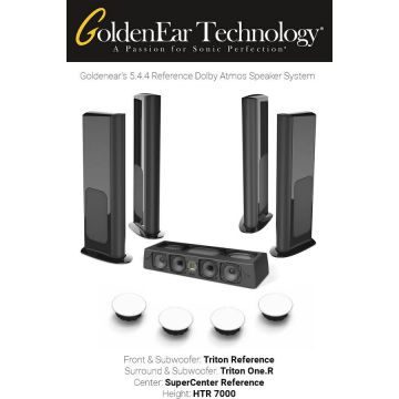 Goldenear Technology Pachet boxe Dolby Atmos 5.4.4 Reference cu Goldenear Triton Reference, SuperCenter Reference, Triton One.R si HTR7000