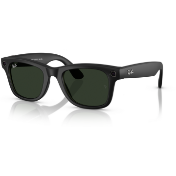 Ray-Ban Ochelari Smart Ray-Ban Meta WAYFARER, Marime L, Negru, 32 GB stocare, Camera Foto 12mp, 5 microfoane, difuzoare, Wifi 6, Meta AI, Standard, Clear-Grafit-Green Transitions, Negru-Mat