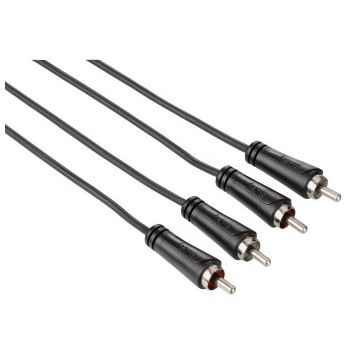 Cablu audio Hama 2x RCA Male - 2x RCA Male, 3m, negru