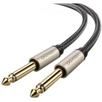 Cablu audio Ugreen AV128, 1x Jack 6.5 mm Male - Jack 6.5 mm Male, 2 m, Gri