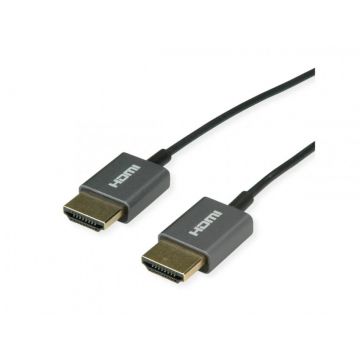 Cablu HDMI Ultra HD 8K60Hz Ultra Slim Negru 1.5m, Roline 11.04.5937