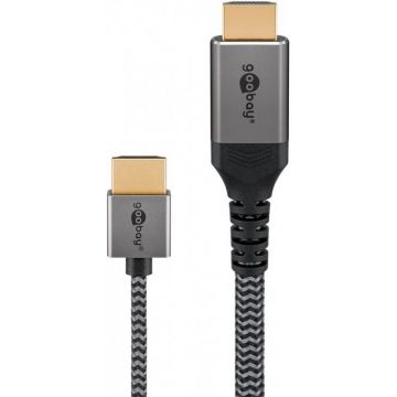 Cablu Slim High Speed HDMI 4K60Hz T-T 3m brodat, Goobay G75754