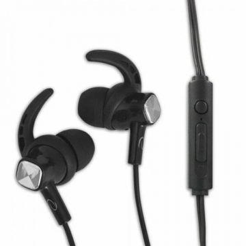 Casti Alergare cu microfon Esperanza EH200K control volum, Negru
