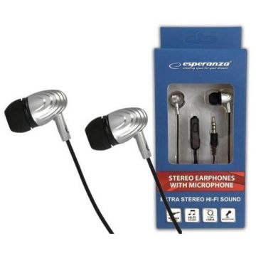 Casti Audio EH193KW cu Microfon Negru/Gri