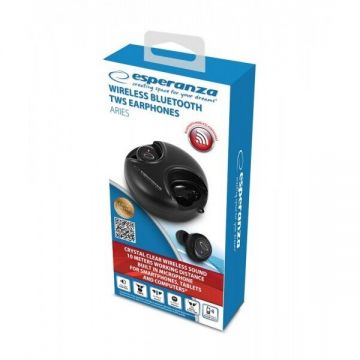Casti Bluetooth Aries EH228K TWS Touch Control Negru