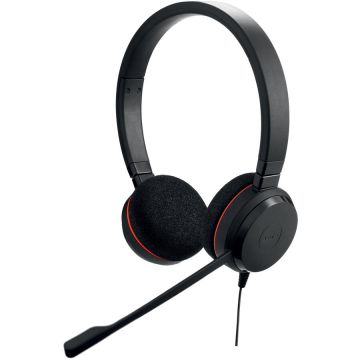 Casti Evolve 20 Stereo Adaptor Negru