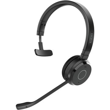 Casti Evolve 65 Te Link 390A Mono Negru