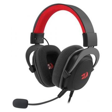 Casti gaming Redragon Zeus Lite, 2 conectori jack TRRS, microfon  (Negru)