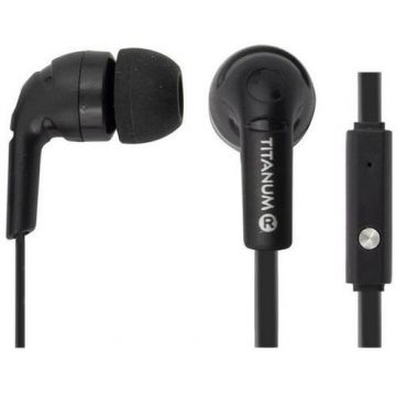 Casti Stereo Esperanza Titanum TH109K, cu microfon (Negru)