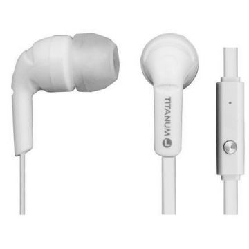Casti Stereo Esperanza Titanum TH109W, cu microfon (Alb)