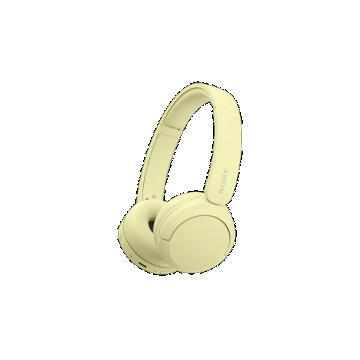 Casti Stereo Sony WH-CH520Y, Wireless, Bluetooth, Microfon, Multipoint connection, Quick Charge, Autonomie 50 ore (Galben)