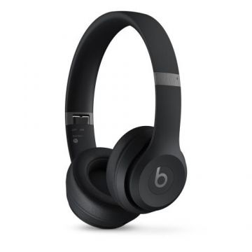 Casti Stereo Wireless On-Ear Beats Solo 4, Bluetooth, Autonomie 50 ore, ANC, Microfon (Negru)