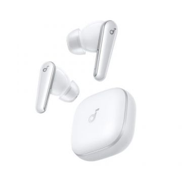 Casti True Wireless Anker SoundCore Liberty 5, Active Noise Cancelling, Autonomie 48 ore, IP55, Dolby Audio, Bluetooth 5.4 (Alb)