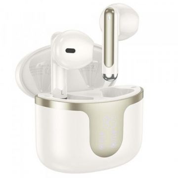 Casti True Wireless HOCO EQ7, Bluetooth, Microfon (Alb)