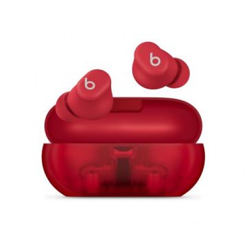 Casti True Wireless In-Ear Beats Solo Buds, Bluetooth, Microfon, Android/iOS (Rosu/Transparent)